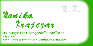 monika krajczar business card